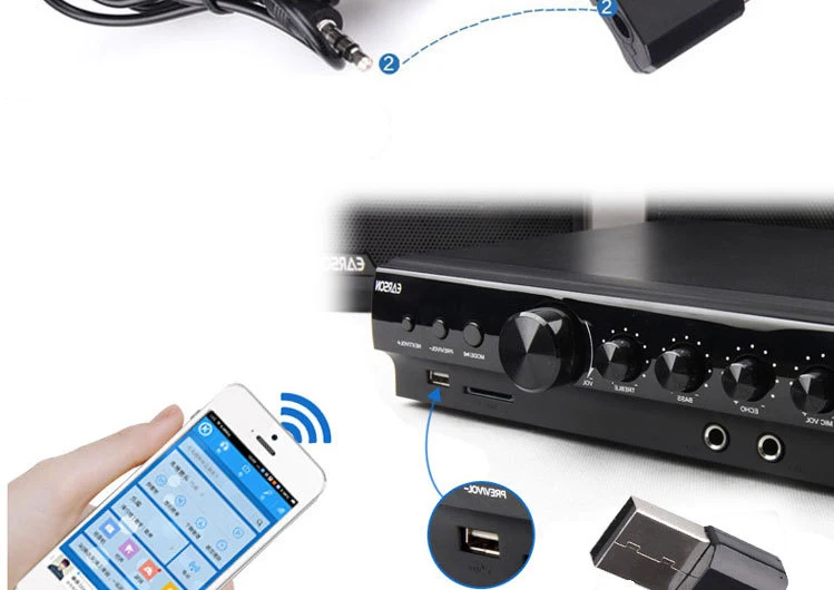 Портативный Bluetooth 3 аудио приемник передатчик мин стерео Bluetooth AUX RCA USB 3,5 мм разъем для ТВ ПК автомобильный комплект беспроводной адаптер