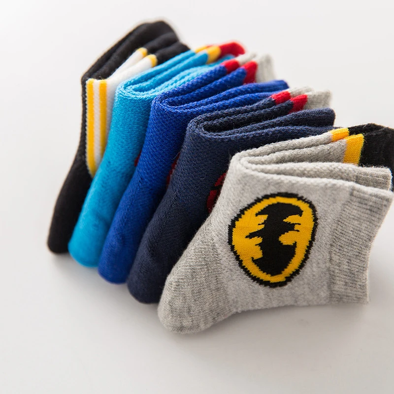 Детские хлопковые носки с героями мультфильмов для мальчиков супергероями