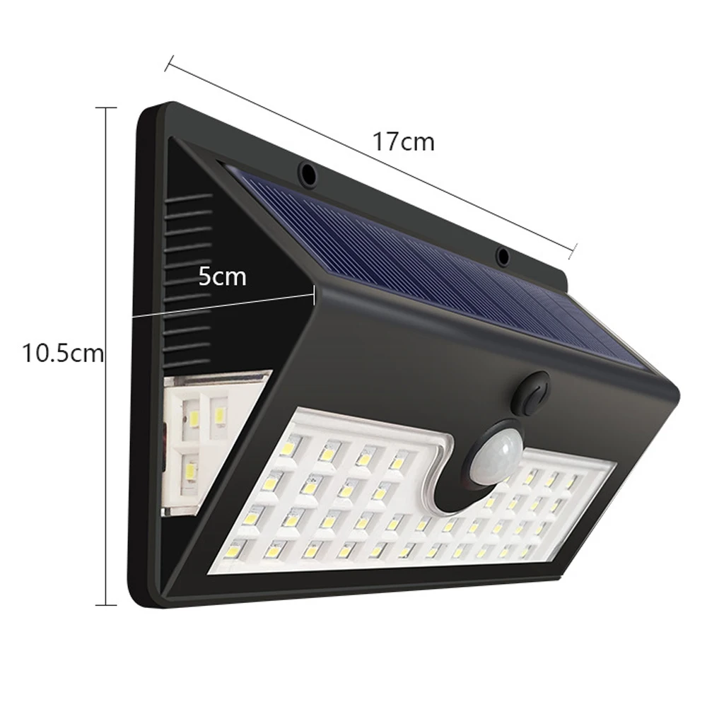 

1 Pack Solar Light Outdoor Solar Lamp 44 LED 3 MODE LED Powered Sunlight Waterproof PIR Motion Sensor Street Light
