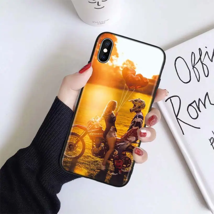 Moto cross dirtbikes чехол для Apple iphone 11 Pro XR XS Max X 7 8 6S Plus 5 5S SE Черный силиконовый чехол для телефона - Цвет: BS030-2