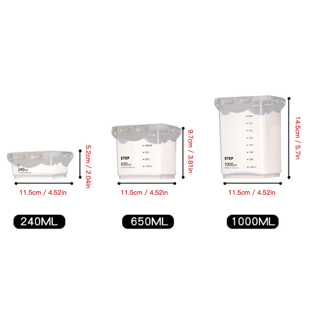 

Plastic Sealed Cans Kitchen Storage Box Transparent Storage Bottles Scales Clear Keep Fresh Food Canister Kitchen Accessories