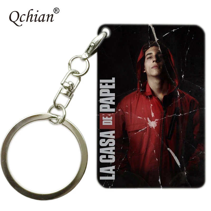 TF95-K-59 ТВ шоу House Of paper брелки для ключей деньги кража брелок La casa de papel chaviro для женщин и мужчин модные ювелирные изделия bella ciao музыкальная шкатулка - Цвет: TF95-K-59