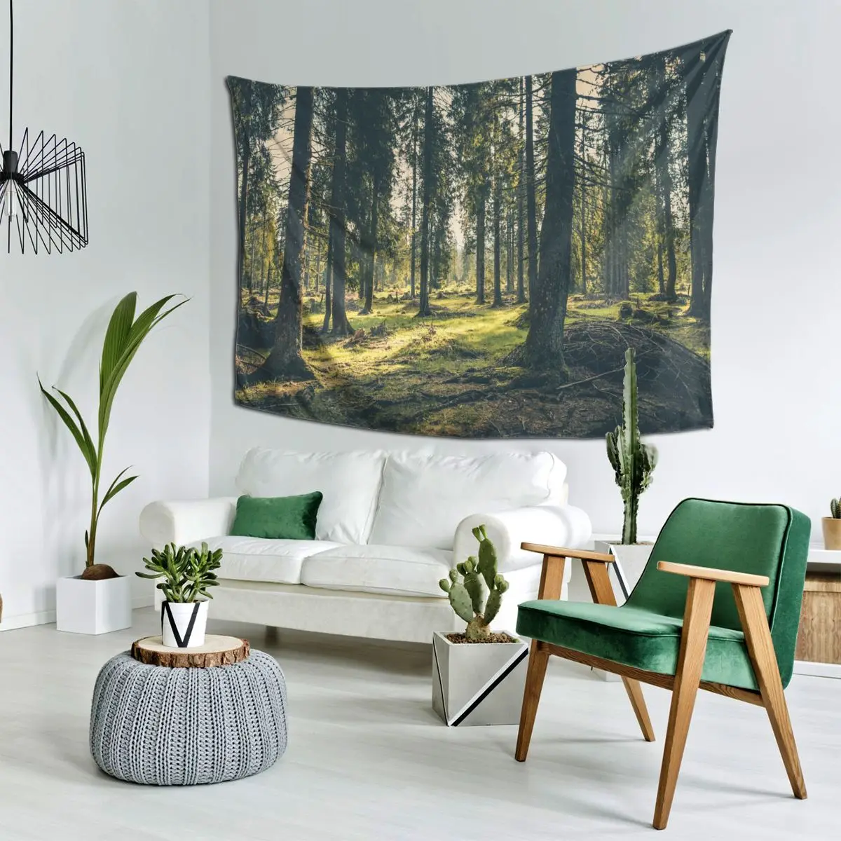 Натуральный ЛЕС красивый Печатный Большой Настенный Гобелен дешевый хиппи