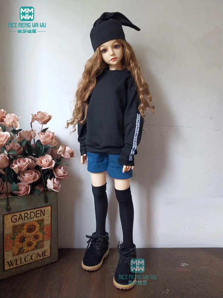 Одежда для кукол размером 58-62 см 1/3 BJD DD SD10 SD13 Dddy кукла с модной надписью jersfey черный