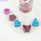 5 шт. огнестойкий пластик Чай коробочка с воском Рождественская елка Форма бабочка Форма подсвечник пластиковый бокал со свечкой контейнер