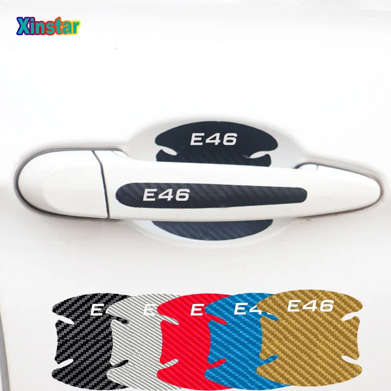 Защитная Наклейка на дверную ручку автомобиля из углеродного волокна 4 шт. для bmw M