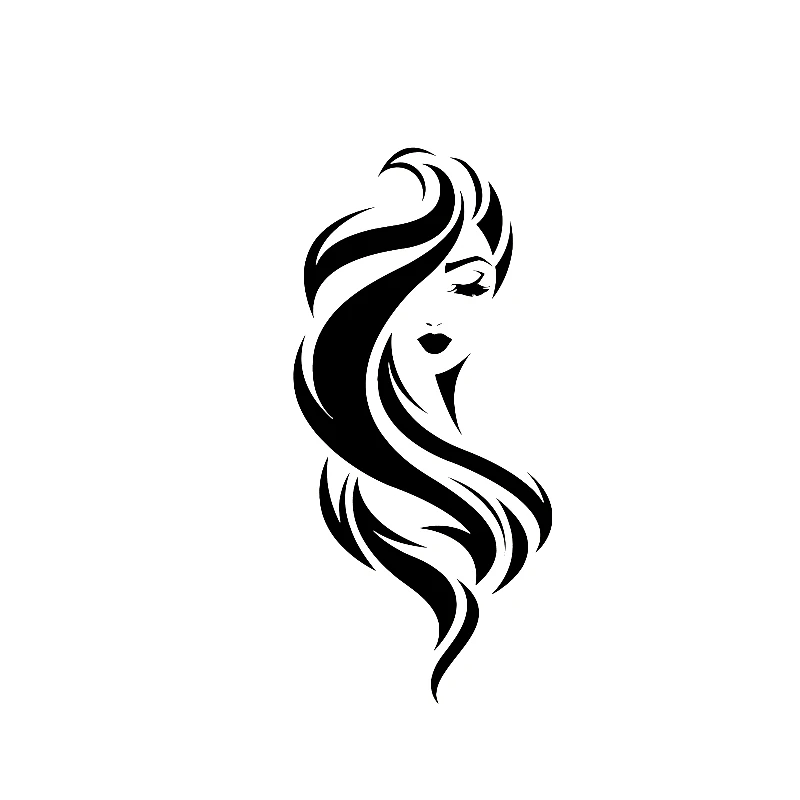 

Sexy Long Hair Quiet Girl Face Car Sticker Fantastic Style PVC Decal,ZWW-2939