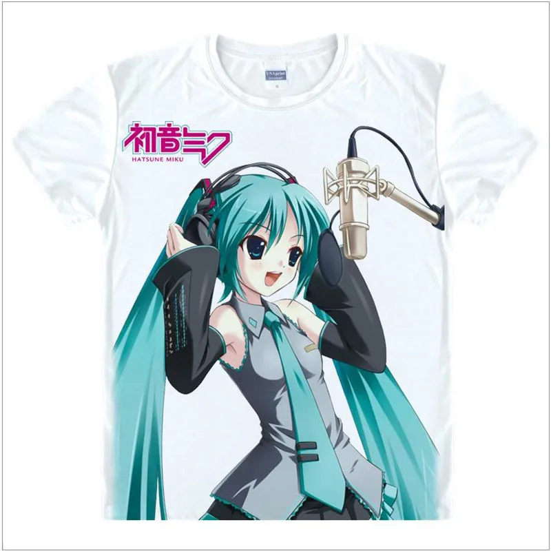 9 Новинка, футболка vocaloid Hatsune Miku, аниме, известная японская анимация, новинка, летняя мужская футболка, карнавальный костюм, Милая футболка - Цвет: 9