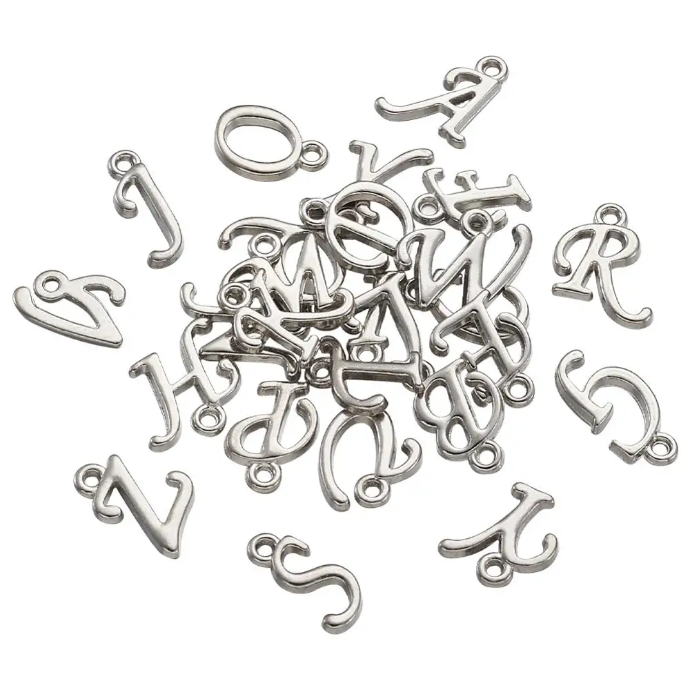 Подвеска из сплава с 26 буквами для людей сделай сам семьи друзей ожерелье браслет