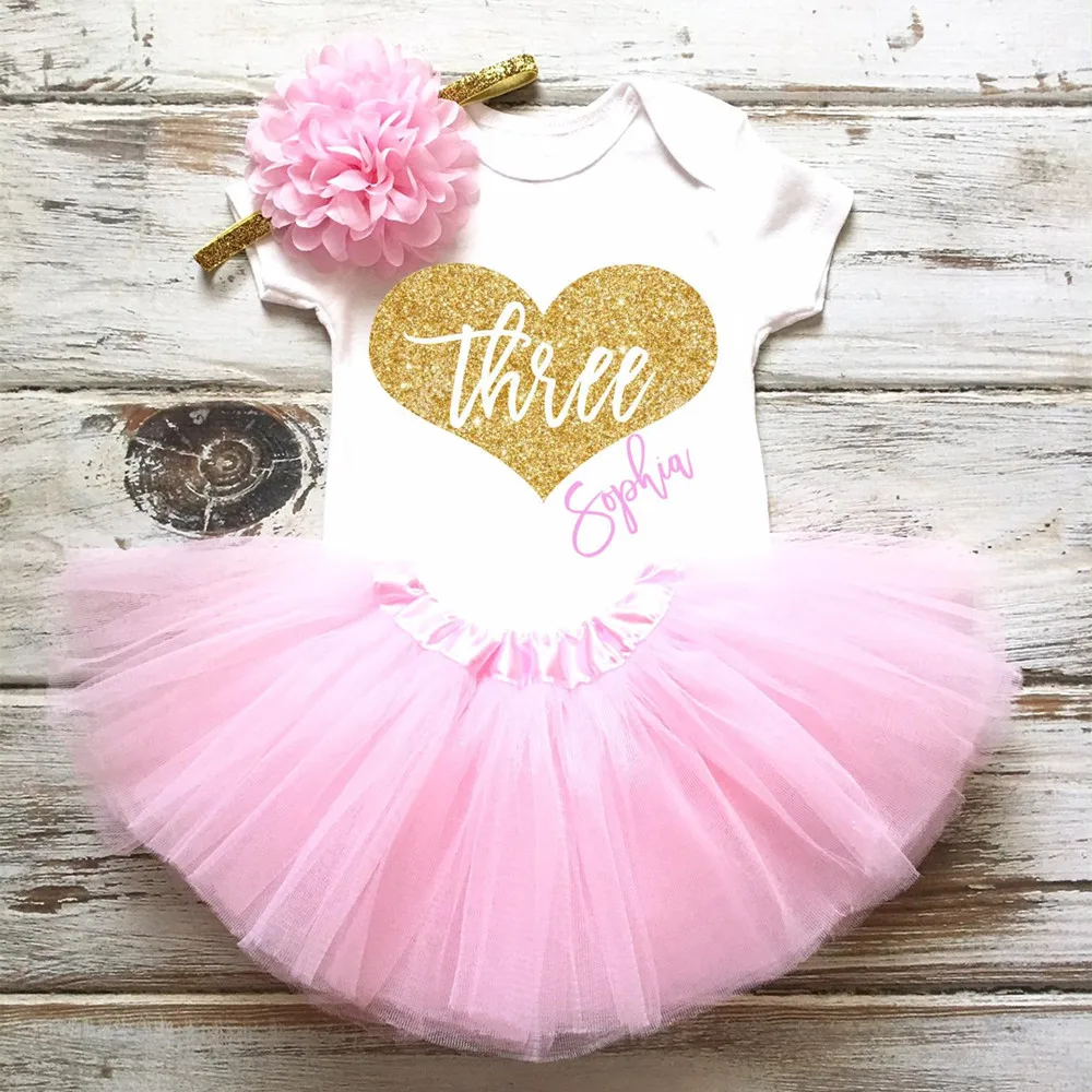

Personalize 3rd Birthday Outfit Girl Third Birthday Outfit， Girl 3rd Birthday Shirt，Birthday Outfit Set
