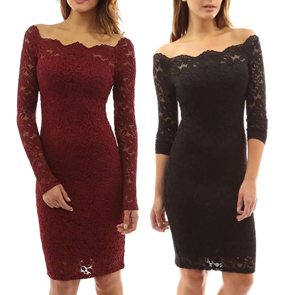 Модное платье сексуальное женское открытое цветочное кружевное с открытыми