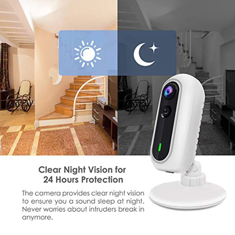 Wouwon 1080 p Домашняя мини камера радионяня ip Wifi видеонаблюдения CCTV Push Picture iCSee