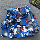 Осенняя одежда для мальчиков-подростков, куртка на молнии с человеком-пауком, пальто, модные корейские топы для маленьких детей, Осенняя детская верхняя одежда с капюшоном для малышей