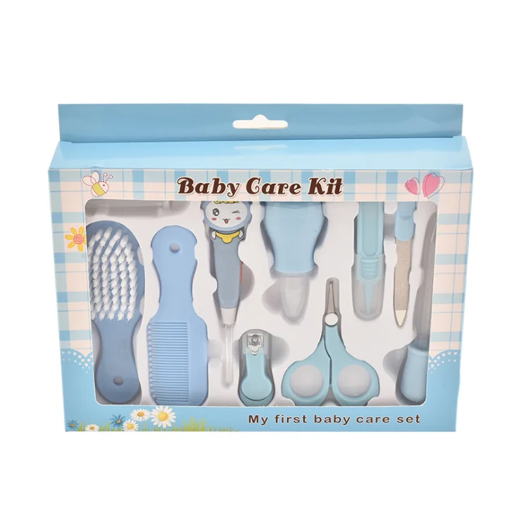 10Pcs/Set Baby Kids Nail Hair Health Care Thermometer Nose Cleaner Toothbrush Safety Tools Newborn Grooming Brush Kit | Мать и ребенок
