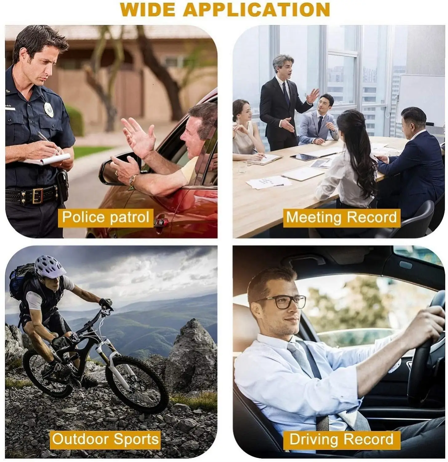 CammPro i826 1296P нательная полицейская камера с большими кнопками ИК