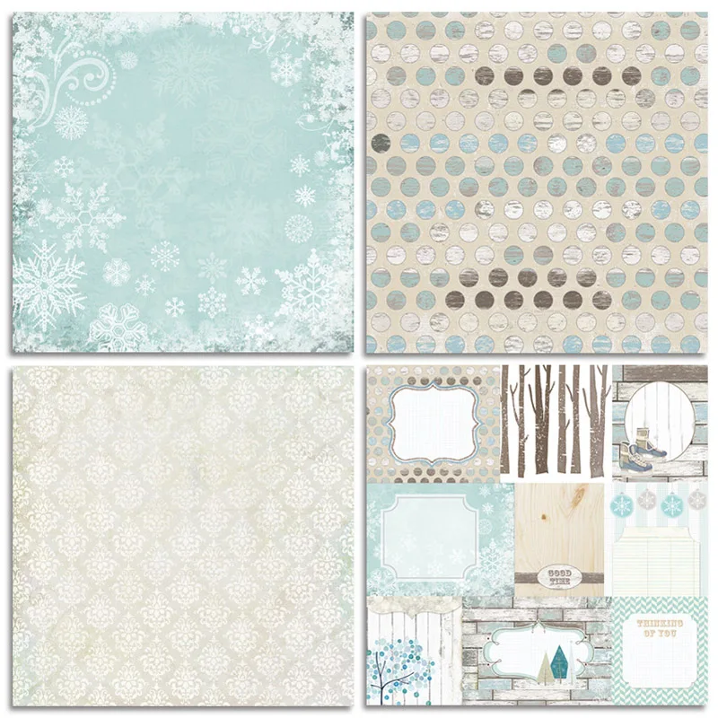 KSCRAFT 12 шт. 6 &quotодносторонняя печать звуки снега шаблон креативная бумага ручной