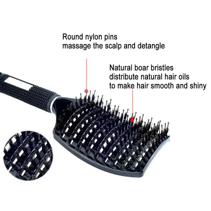 

2020 Hot Sale Detangling Nylon Brush Detangling Hairbrush Massage Women Scalp Comb Brush Hair I2Z6