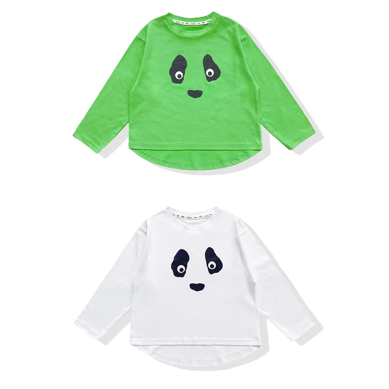 Baby Boys Shirts 2021 New Boys Autumn Kids Tops T Shirts for Boys Cotton Cartoon Panda Long Sleeve Boys Children Clothes Boy