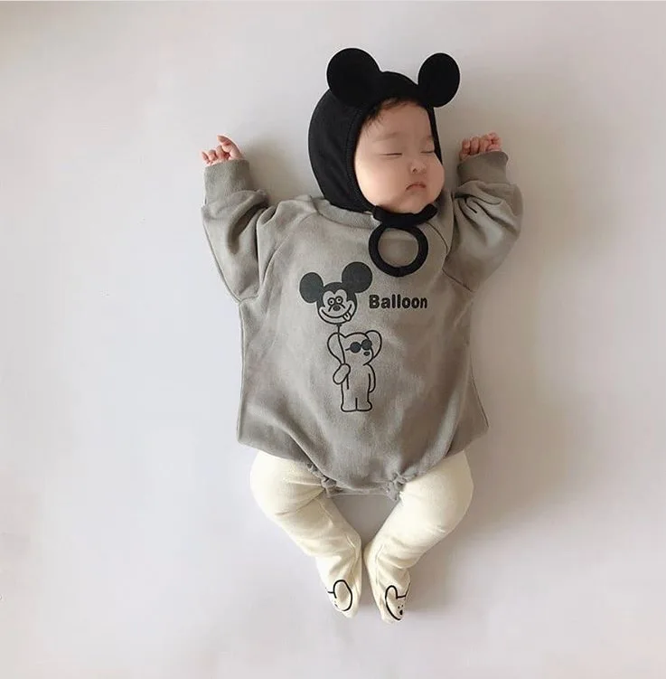 

Комбинезон с длинным рукавом и флисовой подкладкой для мальчиков и девочек, 73 см, серый, 80 см, 1986