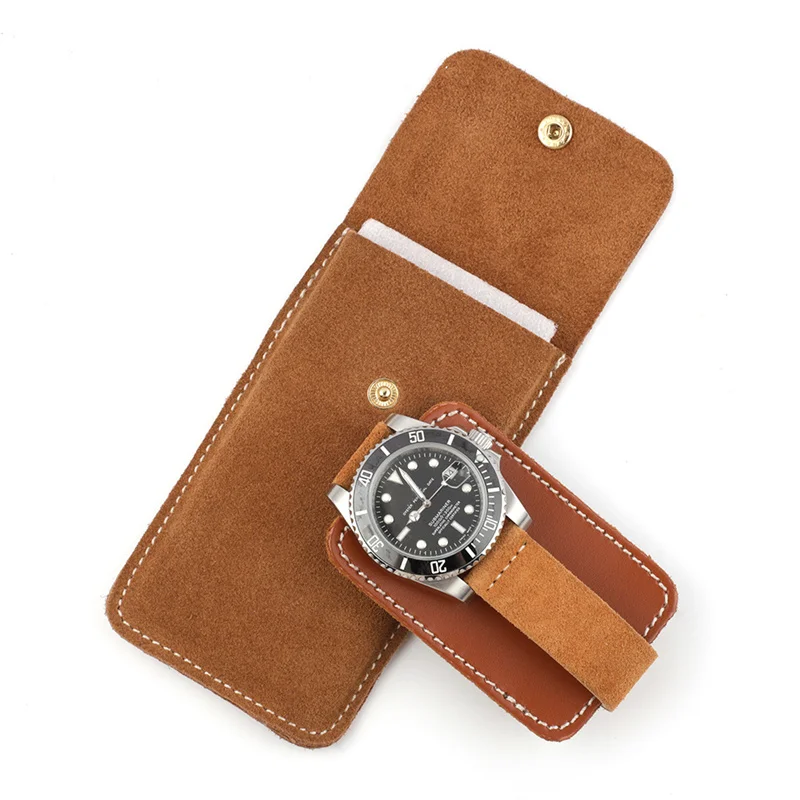 Watch Dial Storage Bag Protective Cover Travel Convenient High-end Watch Genuine Leather Watch Bag