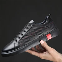 2021 new large size mens shoes simple style leather casual non slip outdoor hiking wear resistant breathable outdoor walk
