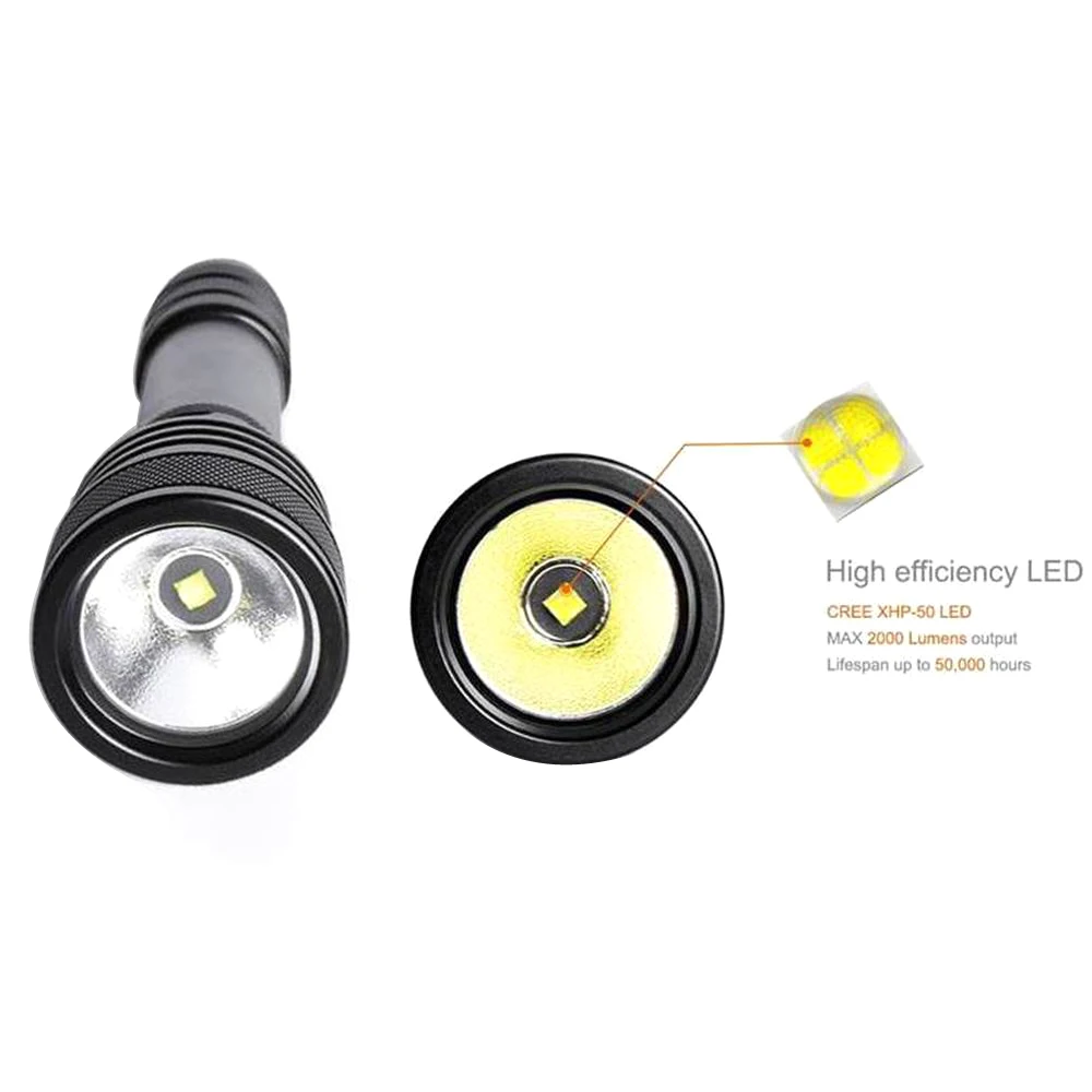 Мощный фонарь для дайвинга AloneFire DV48 CREE XHP 50 18650|Фонарики и осветительные приборы| |