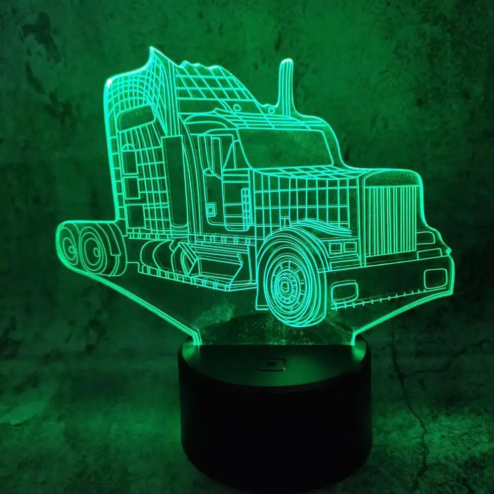Тракторная 7 меняющихся цветов Светодиодная настольная лампа сенсорный пульт