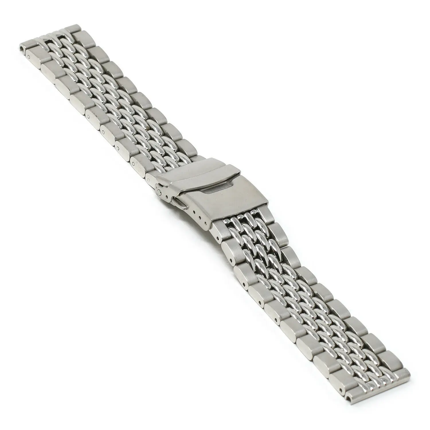 

316L Stainess Steel Beads of Rice Watch Band 20mm 22mm fit for new or vintage watches