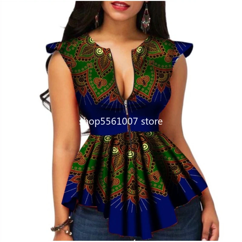 Robe Africaine Femme 2020 блузка Анкары воск печати Топы Южной Африки традиционная одежда