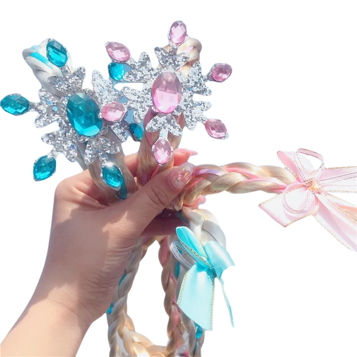 Повязка на голову для косплея маленькой девочки блонд плетеная тесьма спутанная