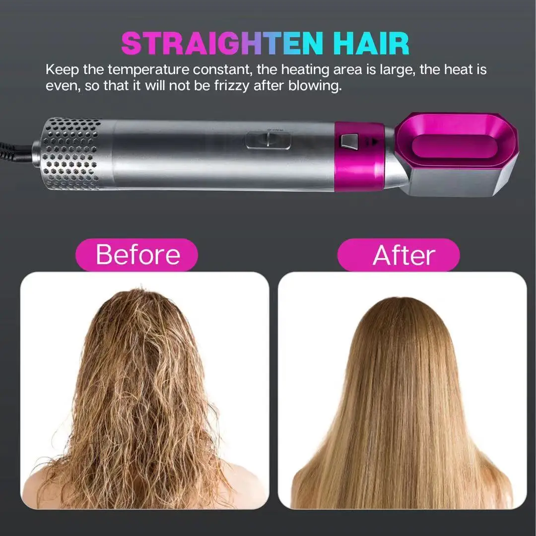 

5 in 1 Hair Dryer Brush Professional Hair Curler Curly Iron Electric Hairdryer Hair Straightener Brush Multifunction Curler