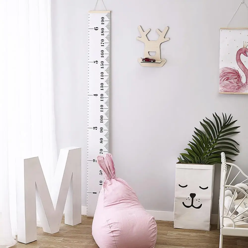 Nordic Style Kids Children Height Ruler Wooden Growth Size Chart Measure For Room Decor | Дом и сад
