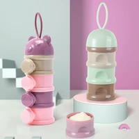 3 4 layers bear style portable baby food storage box essential cereal infant milk powder box toddle snacks container