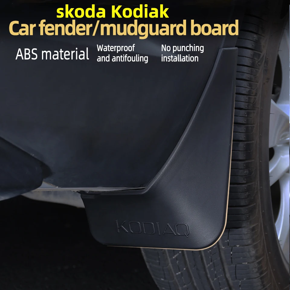 

Car Mud Flaps For Skoda Kodiaq NS7 2016-2021 Mudguard Splash Guards Fender Mudflaps Tire Fender 4pcs ABS Black Car Accessories