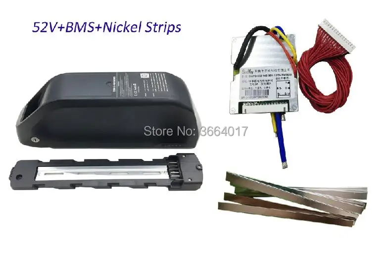 52V BMS Nickel strip jumbo shark polly пуховый чехол для батареи для электровелосипеда DP-9 91 шт 18650 ячеек чехол для батареи для электровелосипеда супер 73 батарея для электровелосипеда - Цвет: 52V BMS Nickel strip