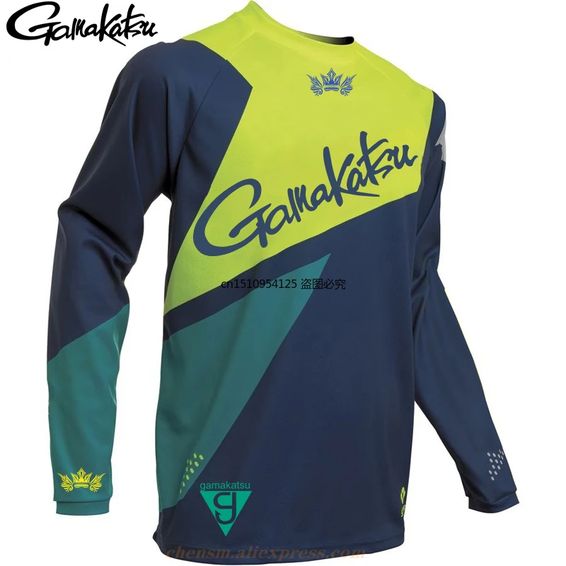 

New Style 7 Size Gamakatsu Fishing Clothing Long Sleeve Quick Dry Fishing Jersey Anti-UV Sunscreen Fishing Clothes Fishing Shirt