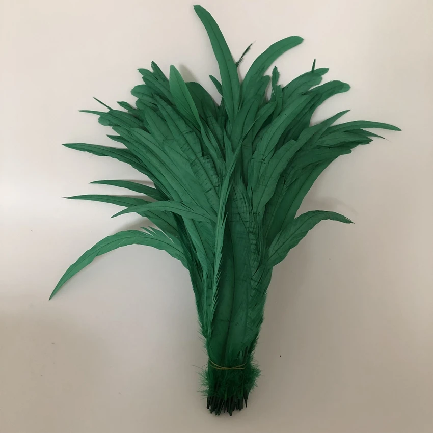 

50PCS 25-30CM 10-12 Inches Silver Paint Rooster Coque Feathers DIY Natural Pheasant Chicken Feather Plumes For Carnival Decorate