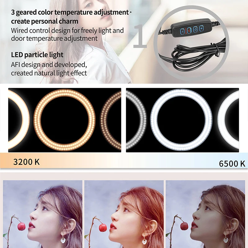 11 дюймов кольцевой светильник с штатив Трипод стойка YouTube светодиодный TikTok USB