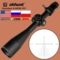 ohhunt guardian 6 24x50 ffp hunting riflescope glass etched reticle optical sight with we lock turret tactical rifle scope