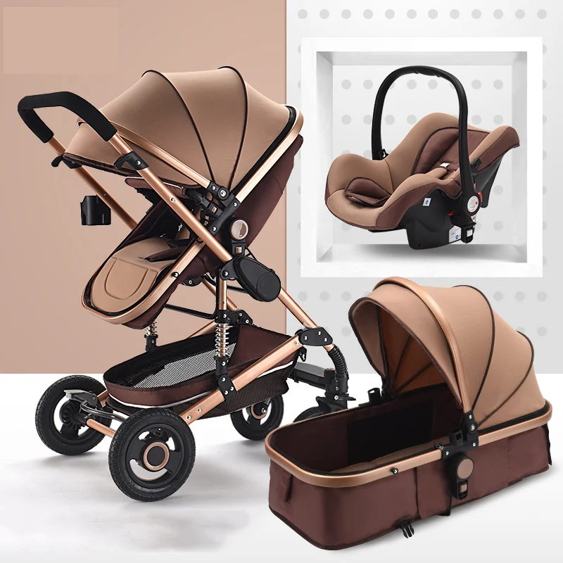 Wisesonle коляска детская 2 в 1/3 в 1автокресло на коляску Высокий пейзаж коляска Россия