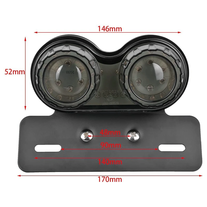 

Motorcycle Universal Modified Led Tail Light Turn Signal Integrated Running Brake Light