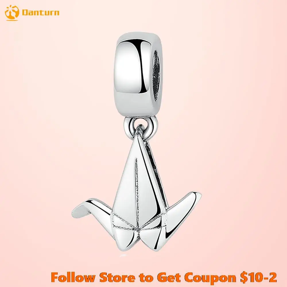 

Fashion New 925 Sterling Silver Beads Paper Plane Charms Pendant fit Original Pandora Bracelets Women DIY Jewelry