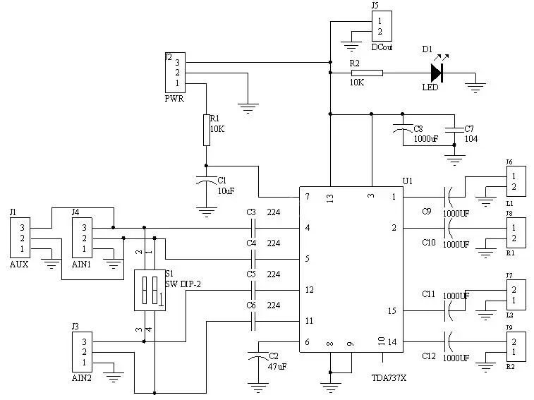 4-канальная Плата усилителя мощности звука TDA7377 4x10 Вт стерео усилитель Наборы для