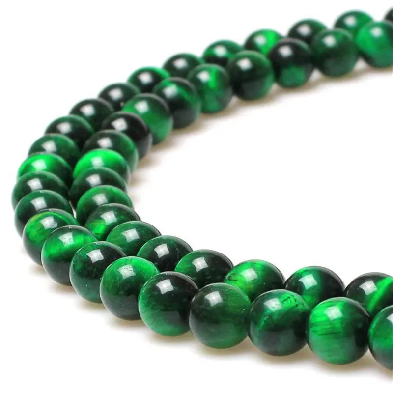 Натуральный зеленый тигровый глаз бусины для ювелирные изделия изготовление