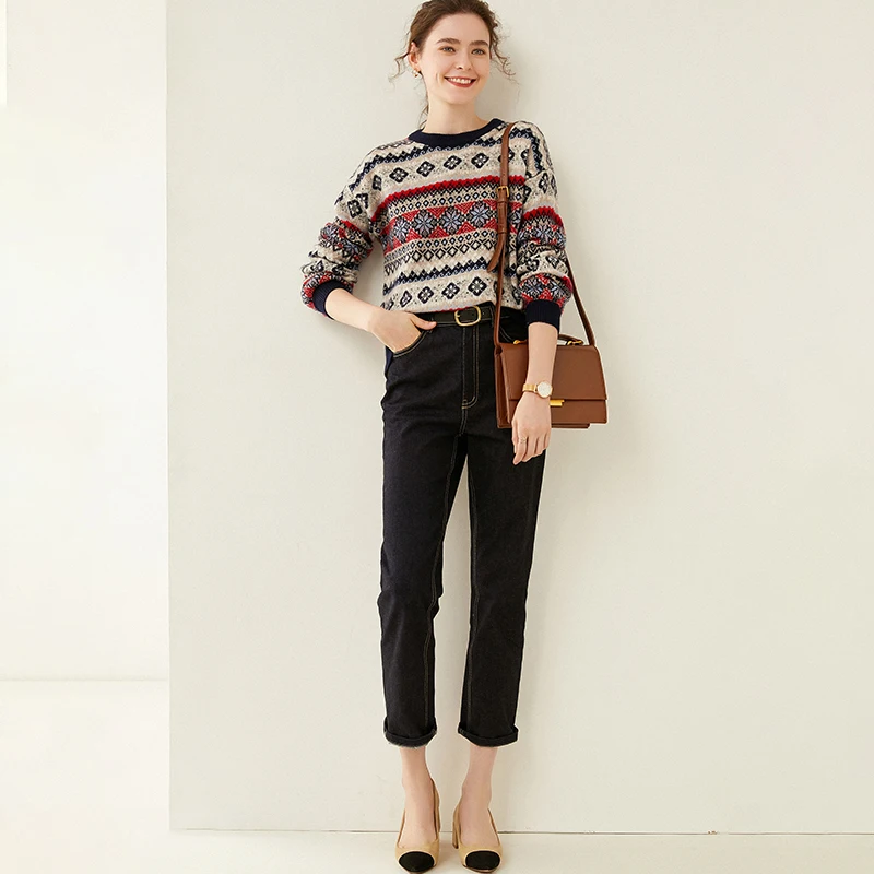 Новинка 2020 Женский пуловер из 100% австралийской шерсти трикотажная рубашка |