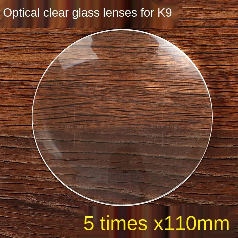 Lente de Aumento de Vidro Biconvexa de 110mm Lente Óptica Branco Auto-feito Projetor Indústria Física Experiência Acessórios k9