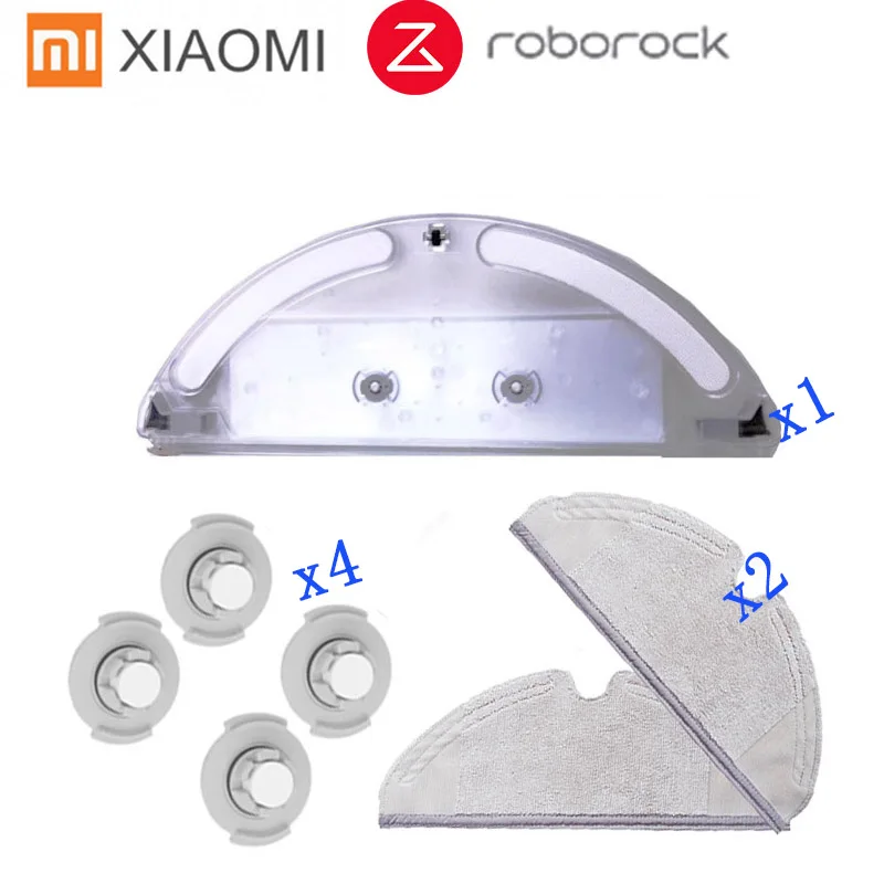 water tank 7pcs Основная щетка hepa фильтр, боковая щетка Швабра Ткань подходит для xiaomi вакуум 2 roborock s50 аксессуары xiaomi mi робот Замена - Цвет: water tank 7pcs