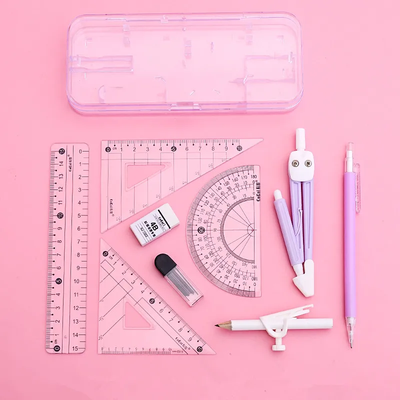 

9 шт./компл., профессиональный инструмент для рисования, транспортир, компас