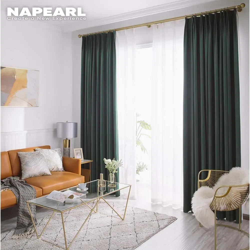 Мягкие бархатные шторы NAPEARL с высоким затенением для гостиной окон универсальные