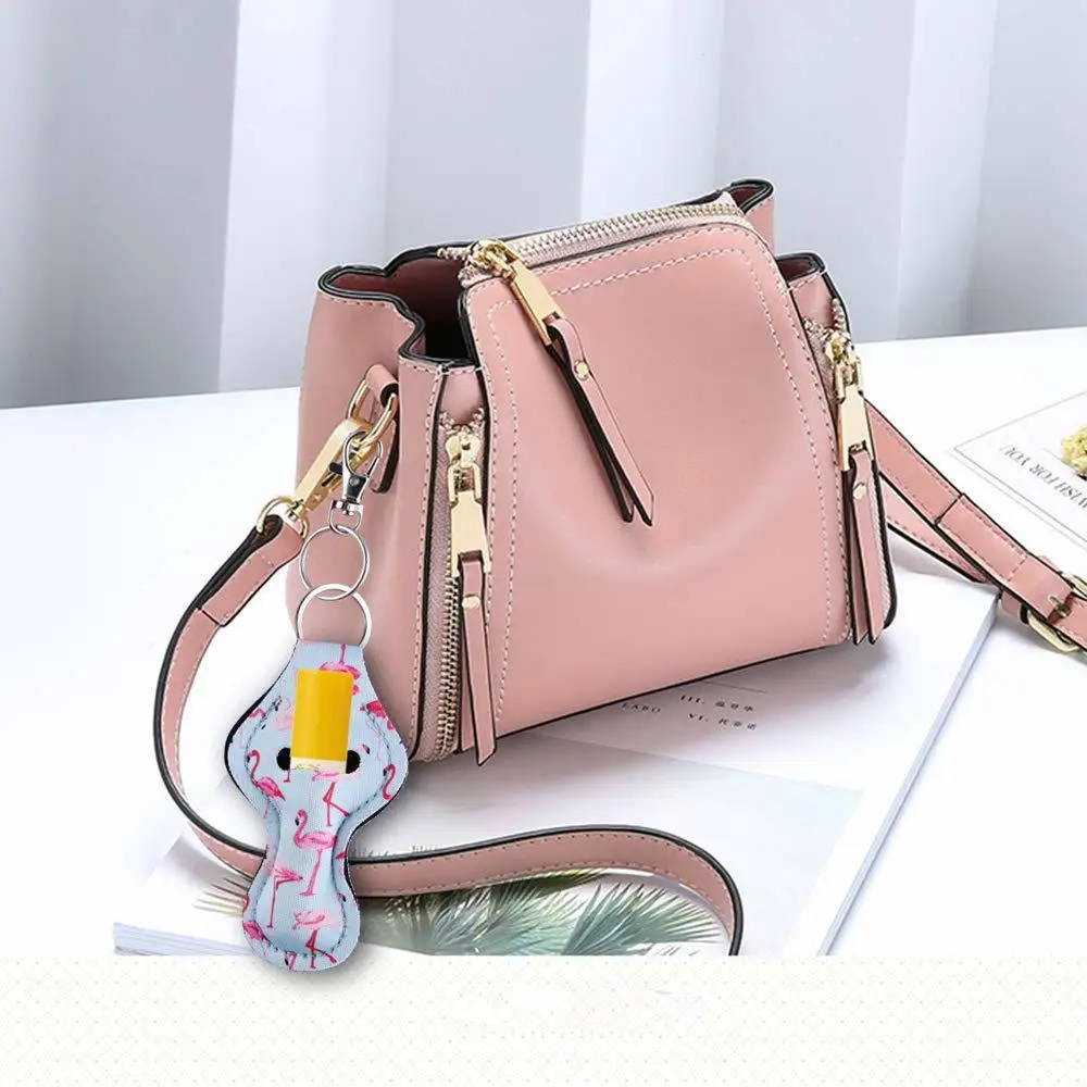 Неопреновый держатель для губной помады 20 шт. брелок с металлическим зажимом